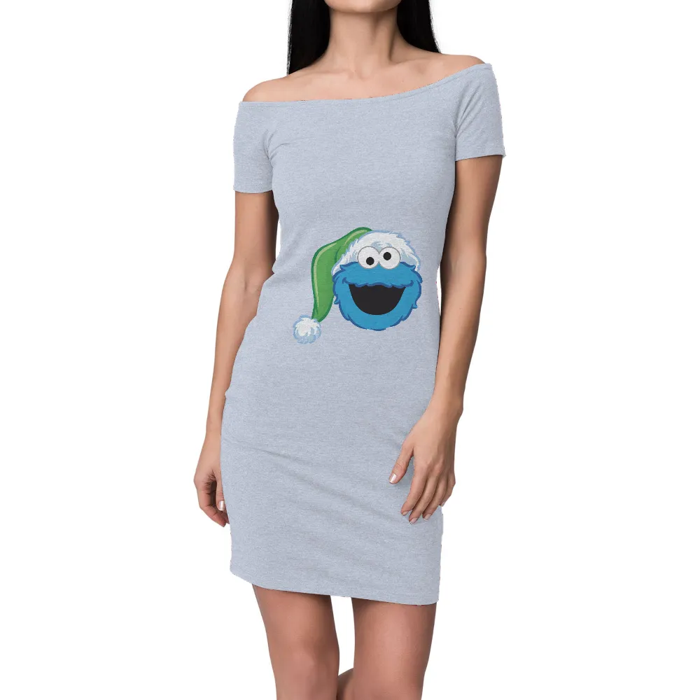 T-Shirts Design: Festive Cookie Monster - Pop Culture & Nostalgia|music art love happiness t shirt