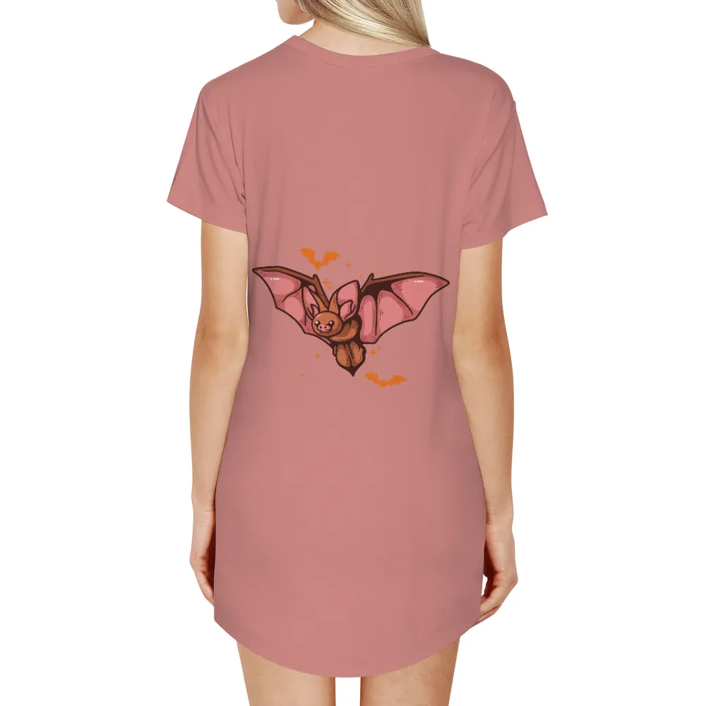 Shirts Graphic Tees: Whimsical Bat Adventure|playboy night out camp shirt