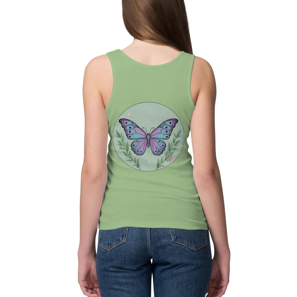 Custom Tee Shirts: Aurora's Transformation - Artistic Butterfly Design|black butterfly vlone shirt