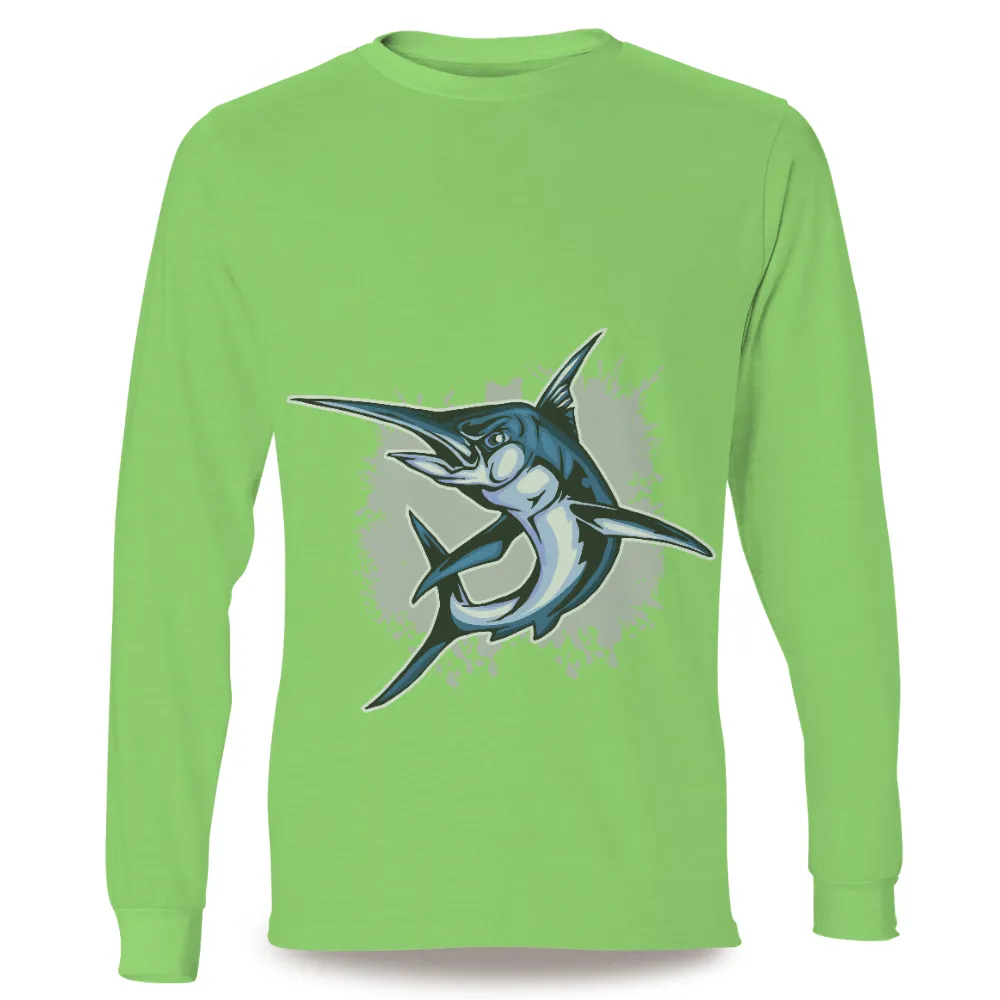 Custom T-Shirt Printing: Blue Marlin Adventure - Sports, Freedom, Ocean|frank ocean band tee