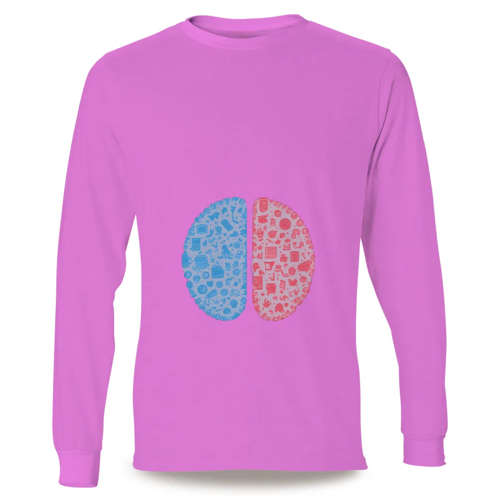 Brain Hemisphere Art: Logic & Creativity United|rainbow brain merch