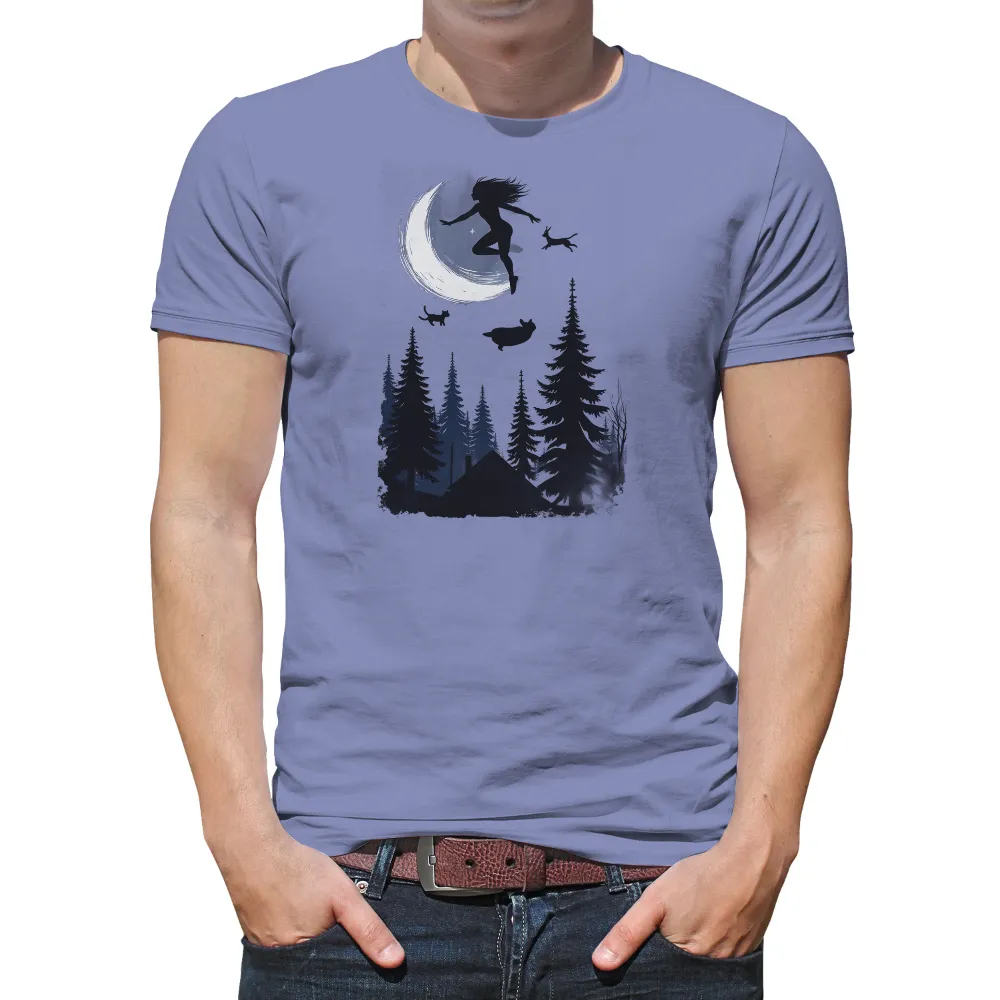 Chasing Dreams Under the Moonlight | Tee Shirt Printing| stars twinkling in the sky