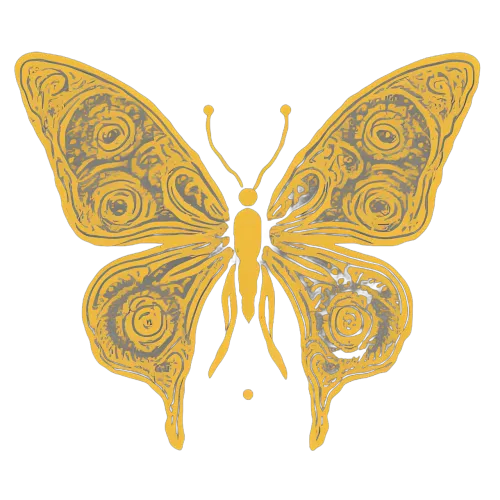 Tee Shirts Printed: Yellow Butterfly - Artistic Transformation