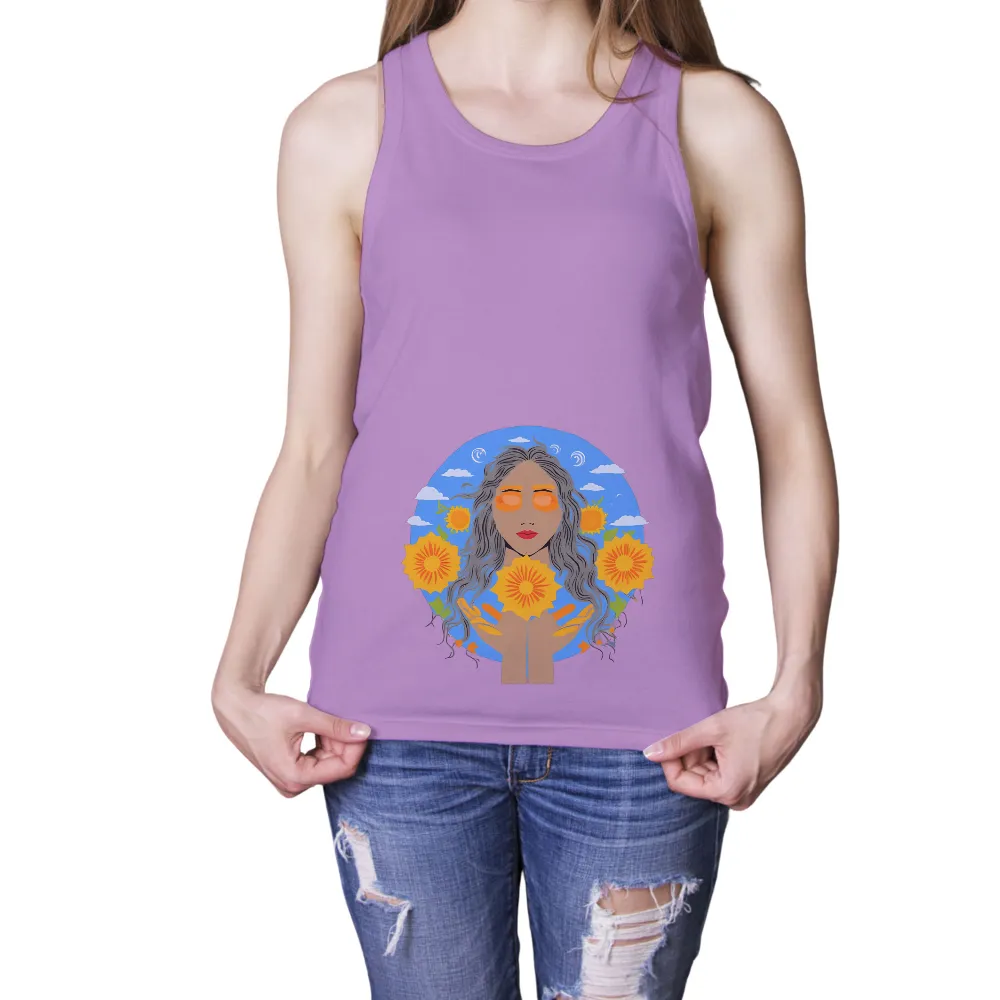 Shirts Graphic Tees: Sunflower Guardian - Artistic Design|enes kanter freedom t shirt