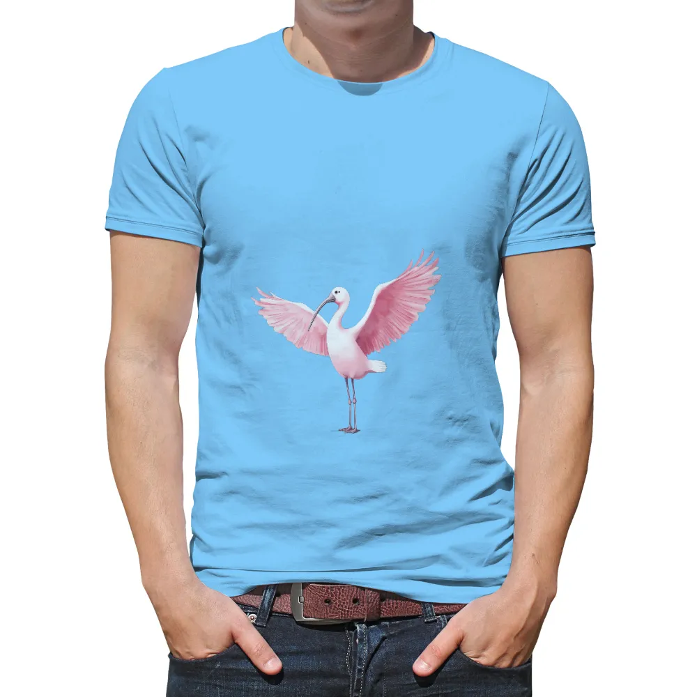 Customized Tee Shirts: Embrace Freedom with the Majestic Pink Ibis|youth yankees t shirts pink