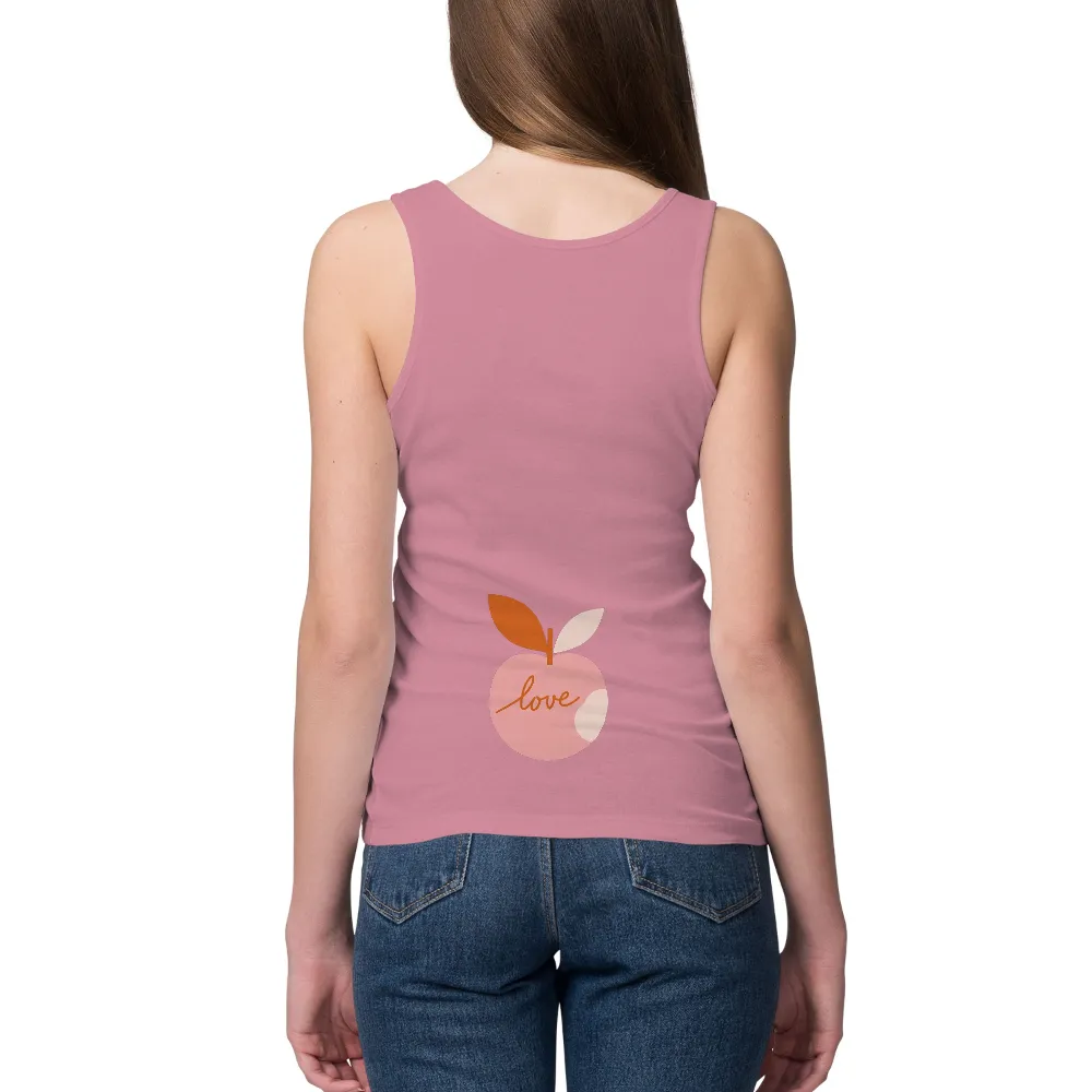 T-Shirts Design: Peach Love - Whimsical Nature Art|love for damar 3 shirts