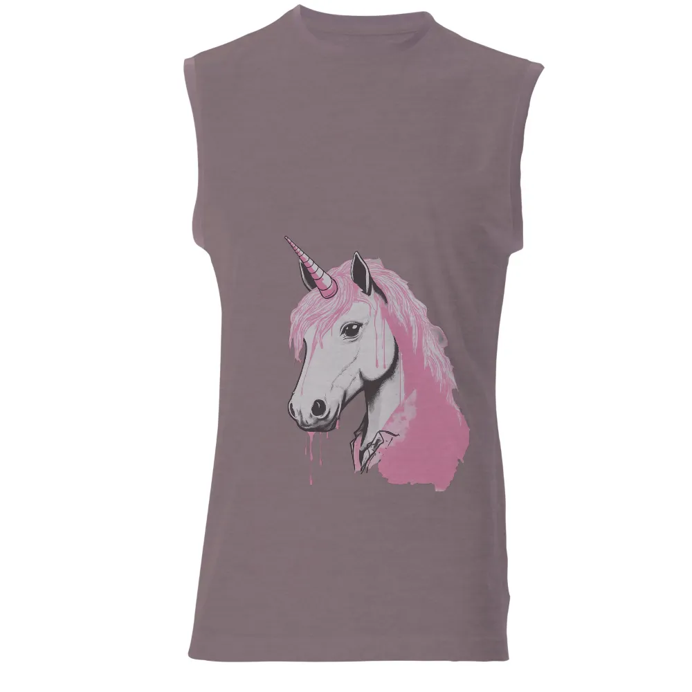 T-Shirts Custom: Magical Unicorn - Pink and Black Artistic Design|valentine unicorn shirt