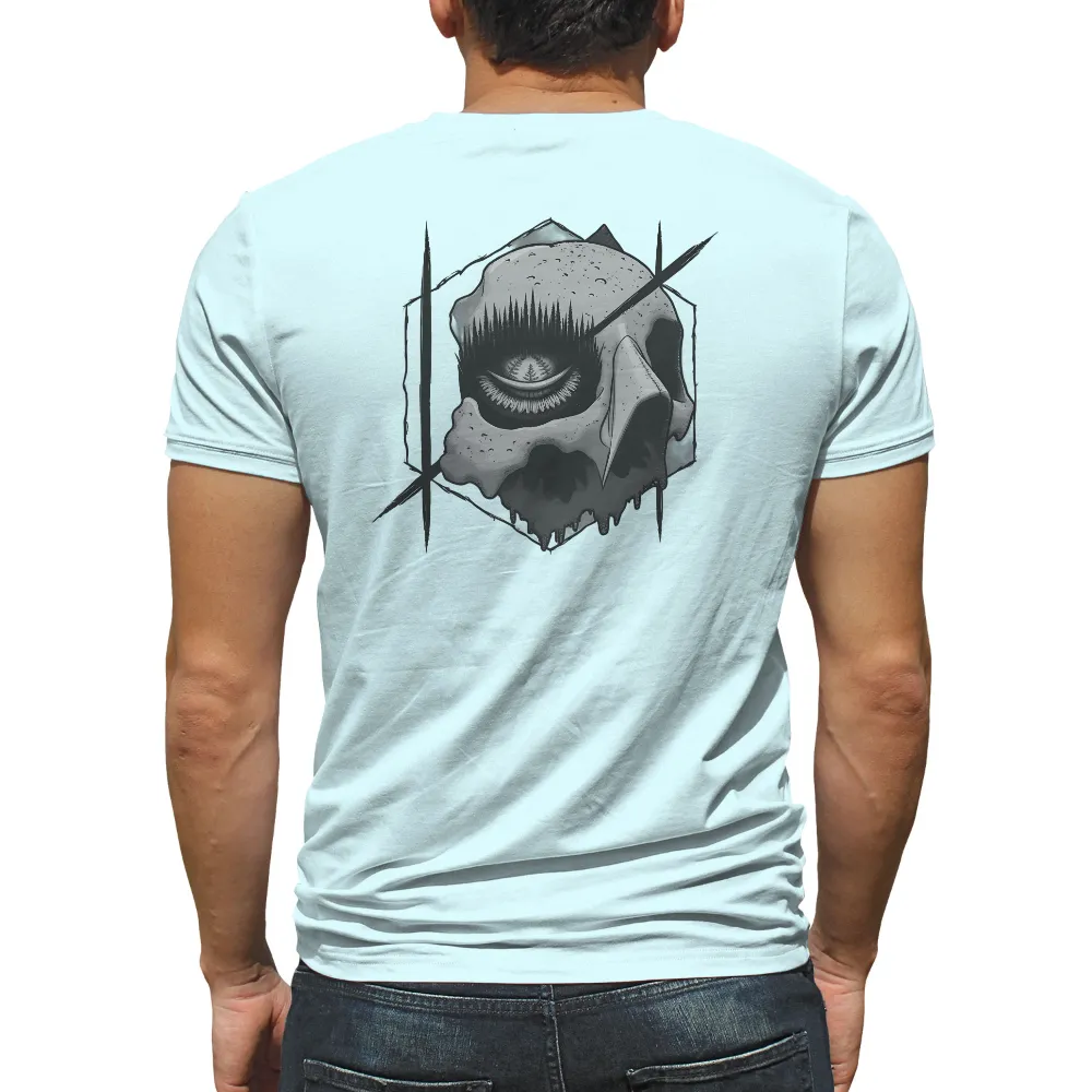 Graphic Tees: Surreal Skull Forest - Artistic Design|skull roblox t shirt