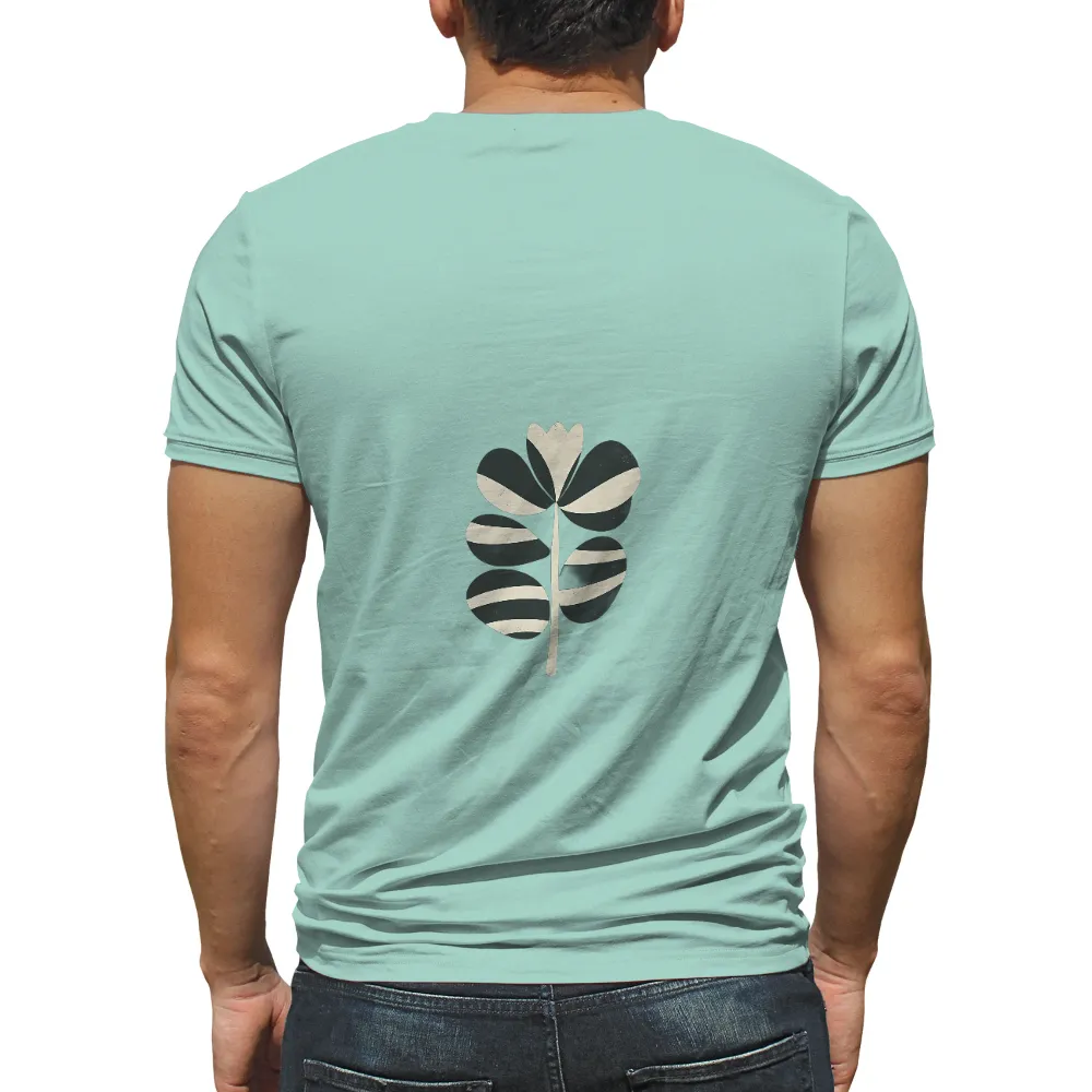 T-Shirts Custom: Bold Stripes Leaf Design|polygon classic gamer shirt