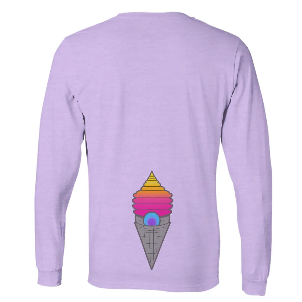 Graphic Tees: Vibrant Ice Cream Cone - Artistic Designs|mens baggy summer shirts