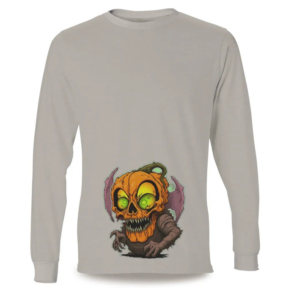 TShirt Design: Halloween Pumpkin Monster| Deep black background