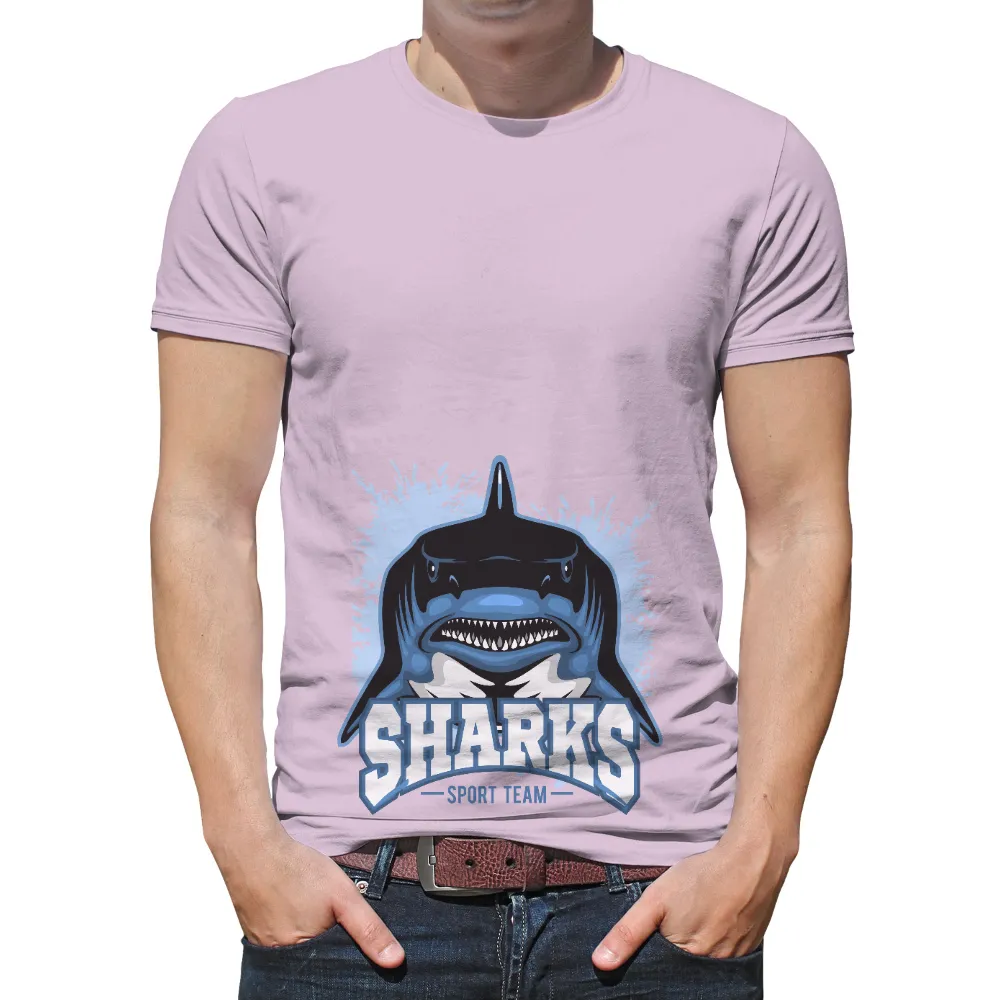 Sharks Sport Team T-Shirt Design: Bold and Fierce|shark valentine shirt