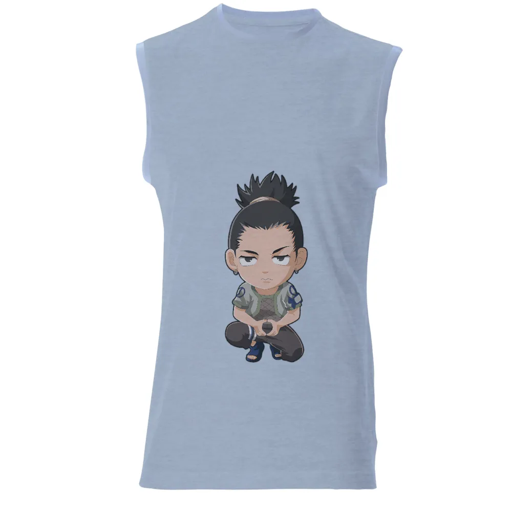 Shikamaru Chibi T-Shirt Printing - Anime Minimalist Design|roblox t shirt ninja