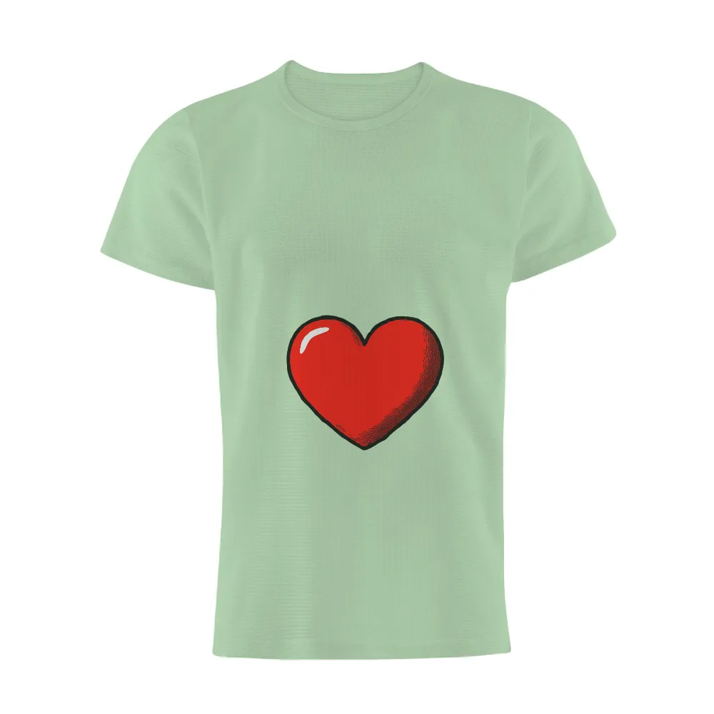 Tee Shirts Printed - Vibrant Red Heart: Love and Passion|savannah guthrie love t shirt