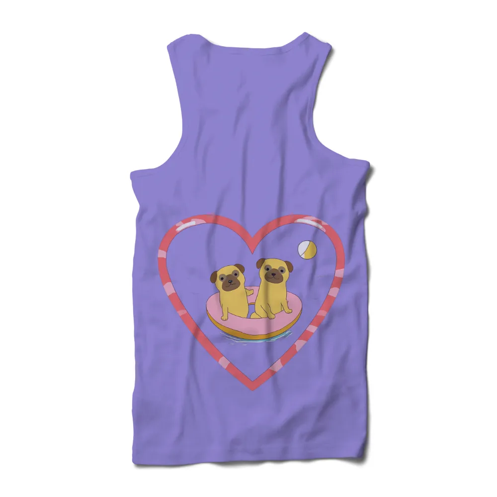 T-Shirts Pattern: Pug Friends in a Heart Frame|branded summer t shirts