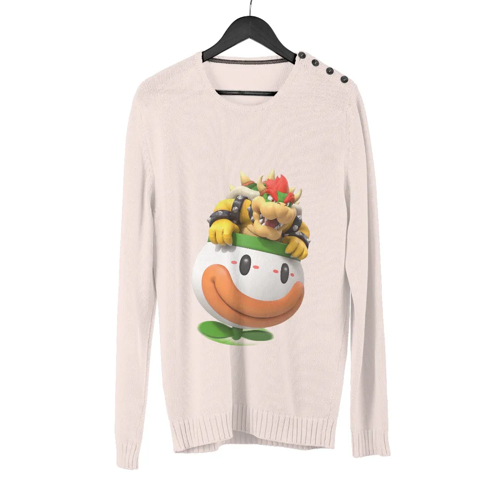 T-Shirts Pattern: Bowser and Piranha Plant - Gaming Fun|super mario strikers t shirt