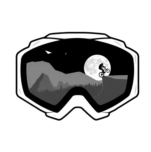 Custom Tee Shirts: Moonlit Mountain Biking Adventure