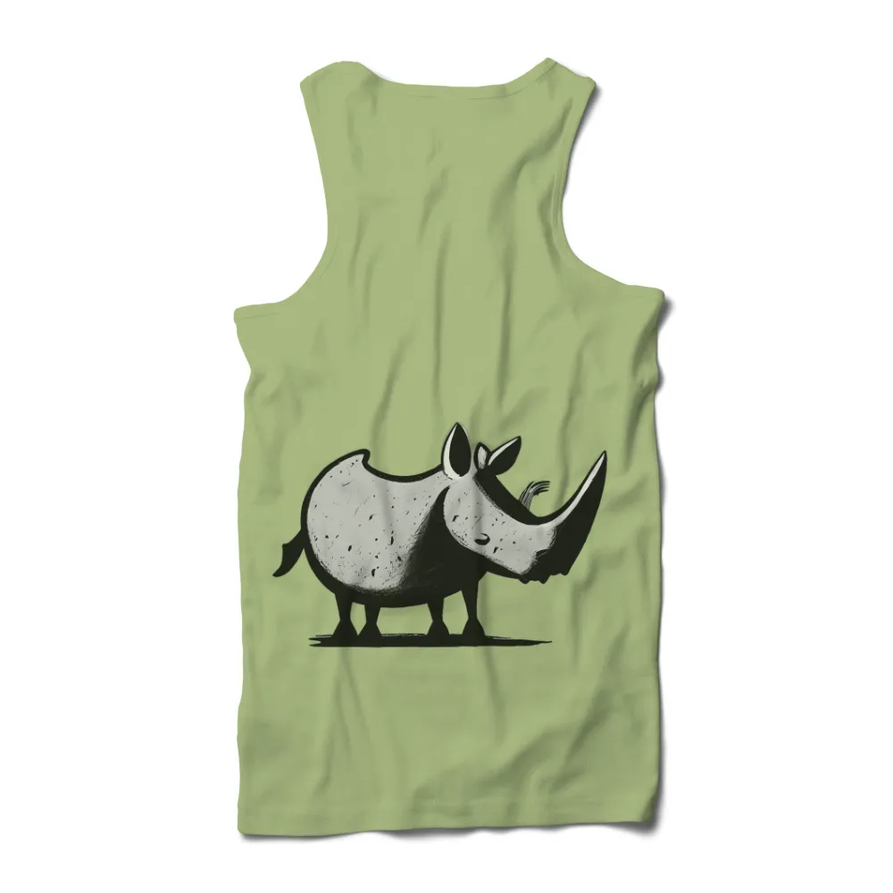 TShirt Printing: Black & White Rhino - Nature's Strength| dramatic effect