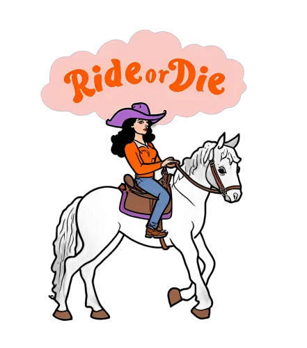 TShirt Printing: Ride or Die Cowgirl Design