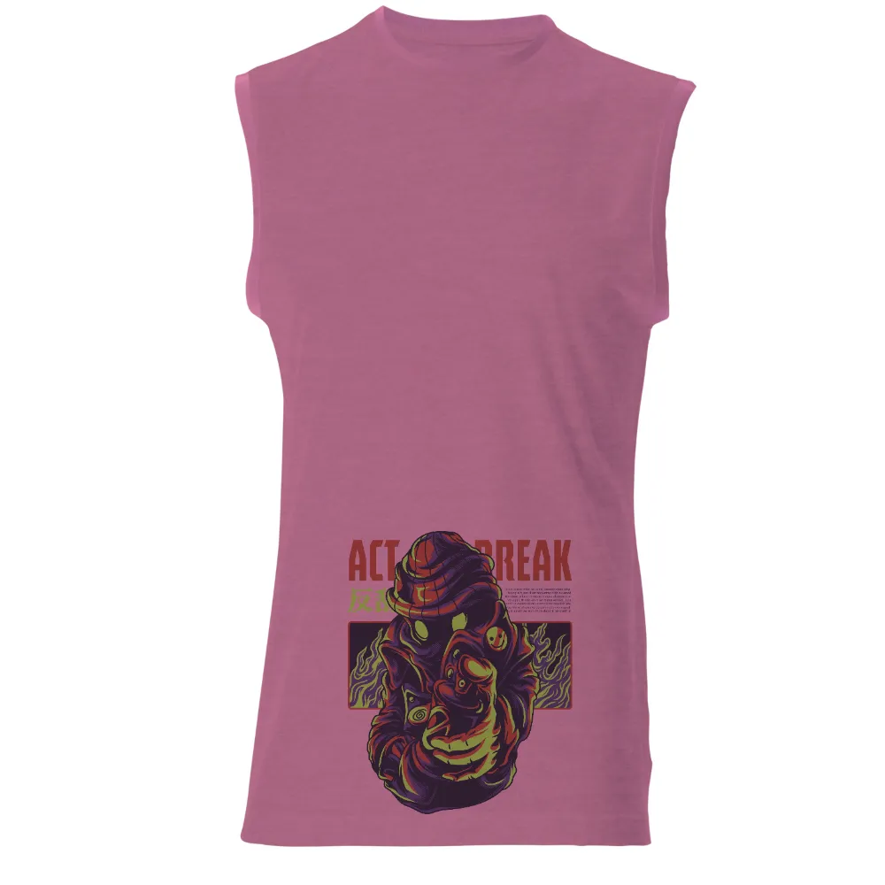 TShirt Design: Act & Break - Embrace Chaos and Freedom|human beings 100 organic colors may vary