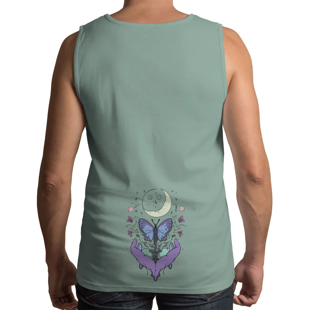 T-Shirt Printing: Luna's Dance Under the Moon|butterfly kitten shirt