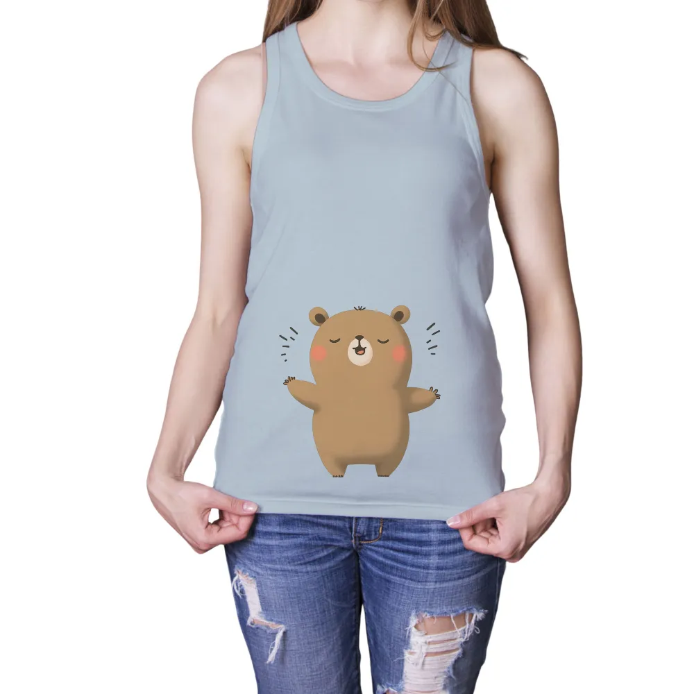 Graphic Tees: Benny's Joyful Dance - Whimsical Bear Design|cute mothers day shirt ideas