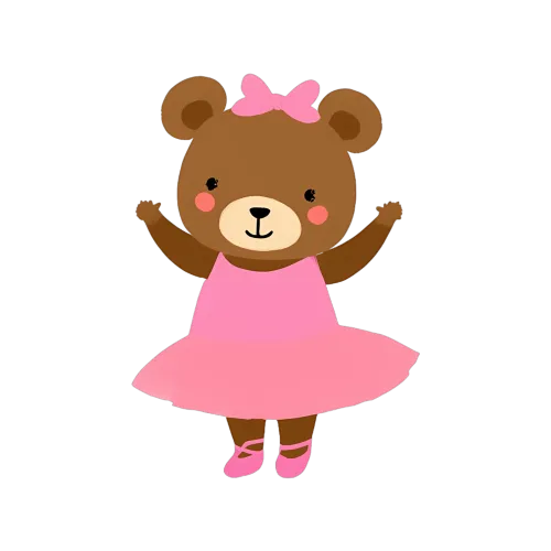 Customized Tee Shirts: Cute Bear Ballet Dancer