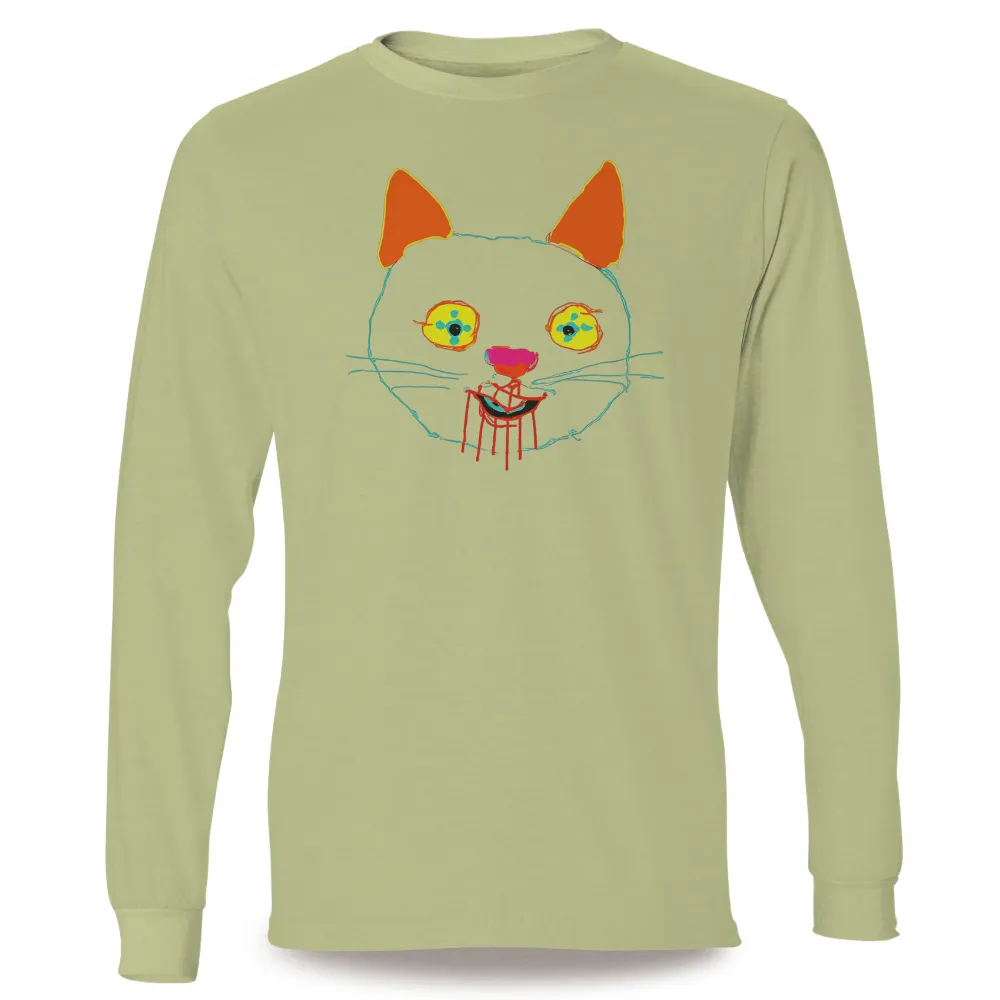 Custom T-Shirt Printing: Neon Cat Guardian - Artistic Designs|shirt to match air max 95 neon