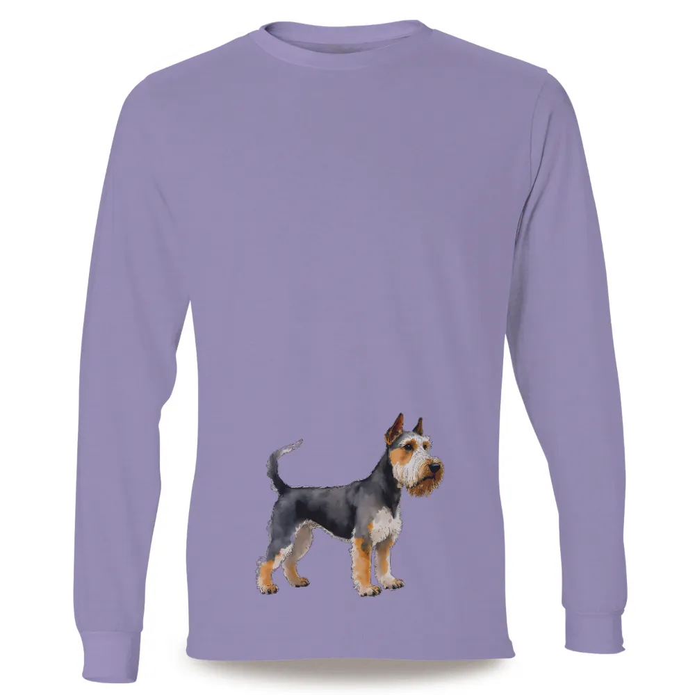 Graphic Tees: Max the Adventurous Schnauzer - Artistic Dog Design|t shirt im only talking to my dog today