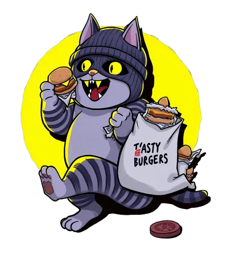 TShirt Printing: Mischievous Cat Burgers - Funny & Quote T-Shirts