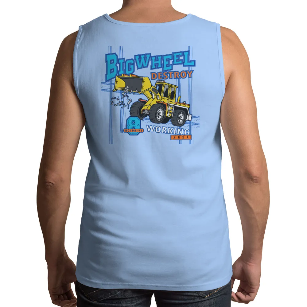 TShirt Design: BIG WHEEL DESTROY - Construction Vehicle Power|inner city cinema t shirt