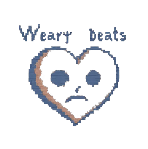 Weary Beats: Pixel Art Heart Graphic Tees