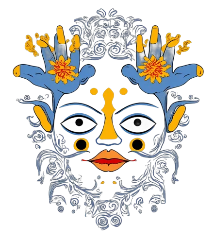 Shirts Graphic Tees: Balinese Mask Artistic Design