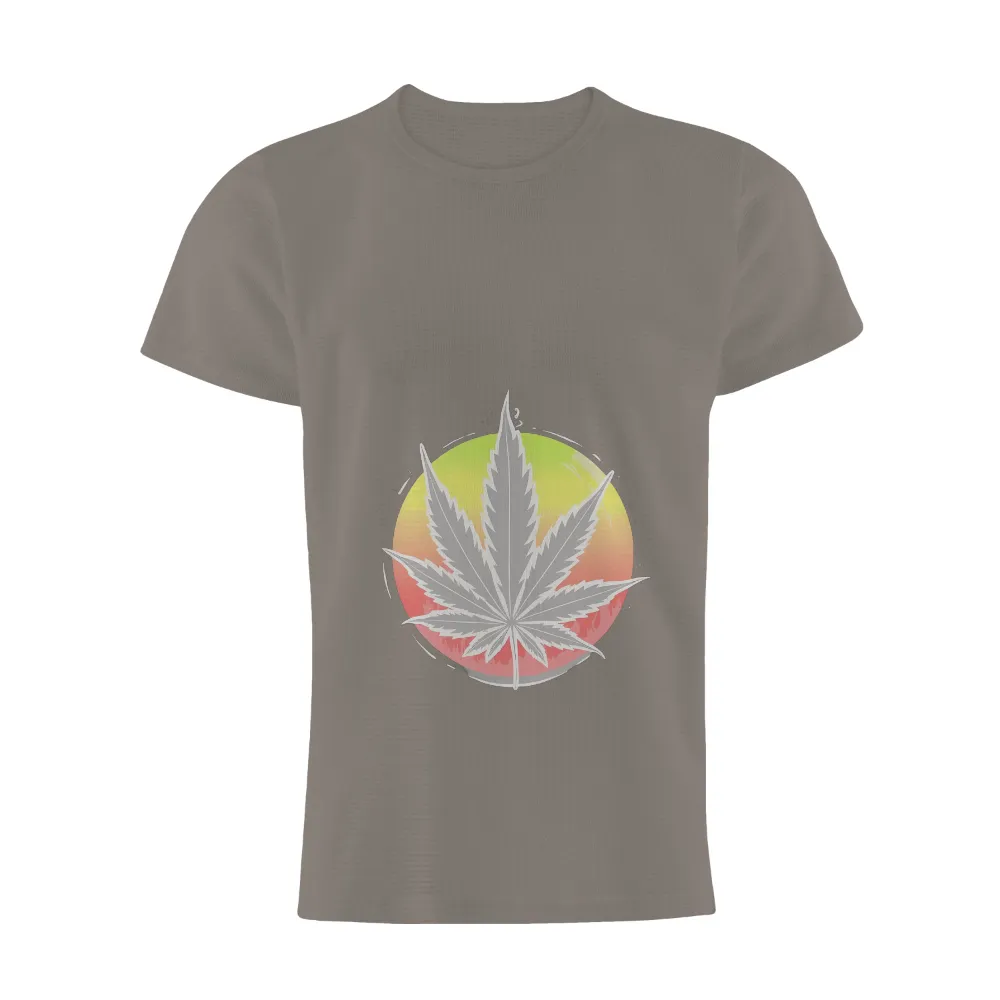 Tee Shirt Printing: Nature's Serenity - Cannabis Leaf Design|camp crystal lake enjoy nature shirt