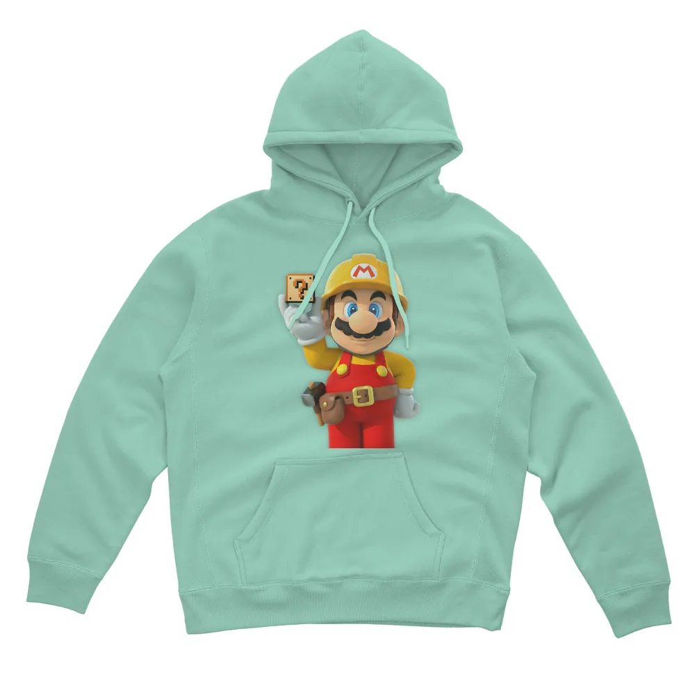 Tee Shirt Printing: Celebrate Gaming Nostalgia with Mario and Question Block Design|super mario maker 2 t shirt