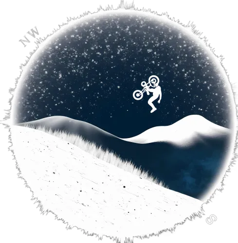 Custom Tee Shirts: Luna's Cosmic Adventure - Astronaut BMX Night Sky