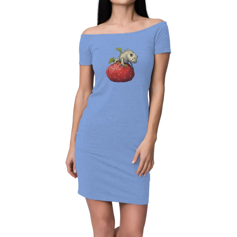 Shirts Graphic Tees: Whimsical Fish on Strawberry - Artistic Design|cute t shirt for roblox