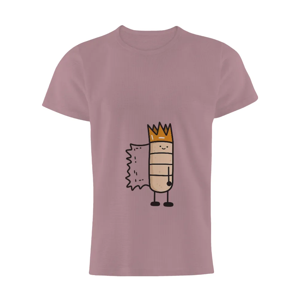 TShirt Printing - Whimsical Bandage King with Crown and Cape|royal chicks t shirt