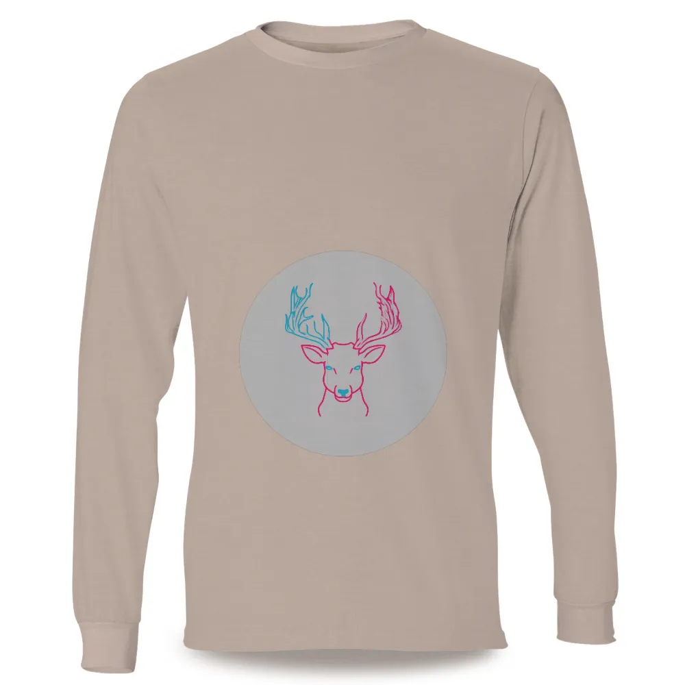 T-Shirt Printing: Neon Deer - Urban Nature Contrast|cute pink t shirt roblox