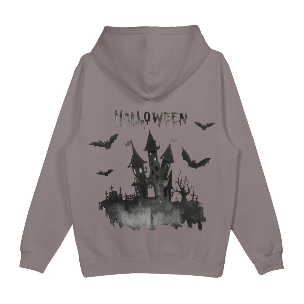 Tee Shirts Printed: Haunted Castle Halloween Design|fear of god essentials tee 3 pack