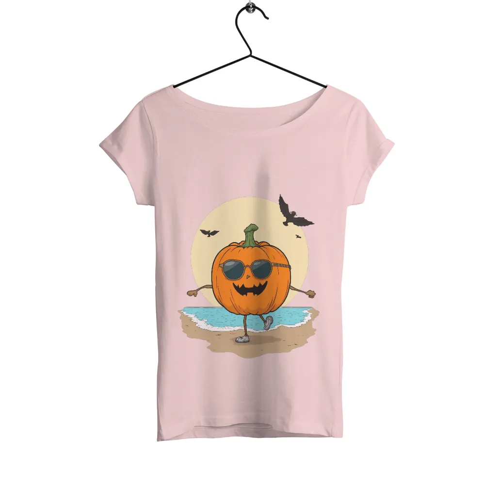 T-Shirts Pattern: Cool Pumpkin at the Beach - Halloween Night|enes kanter freedom t shirt