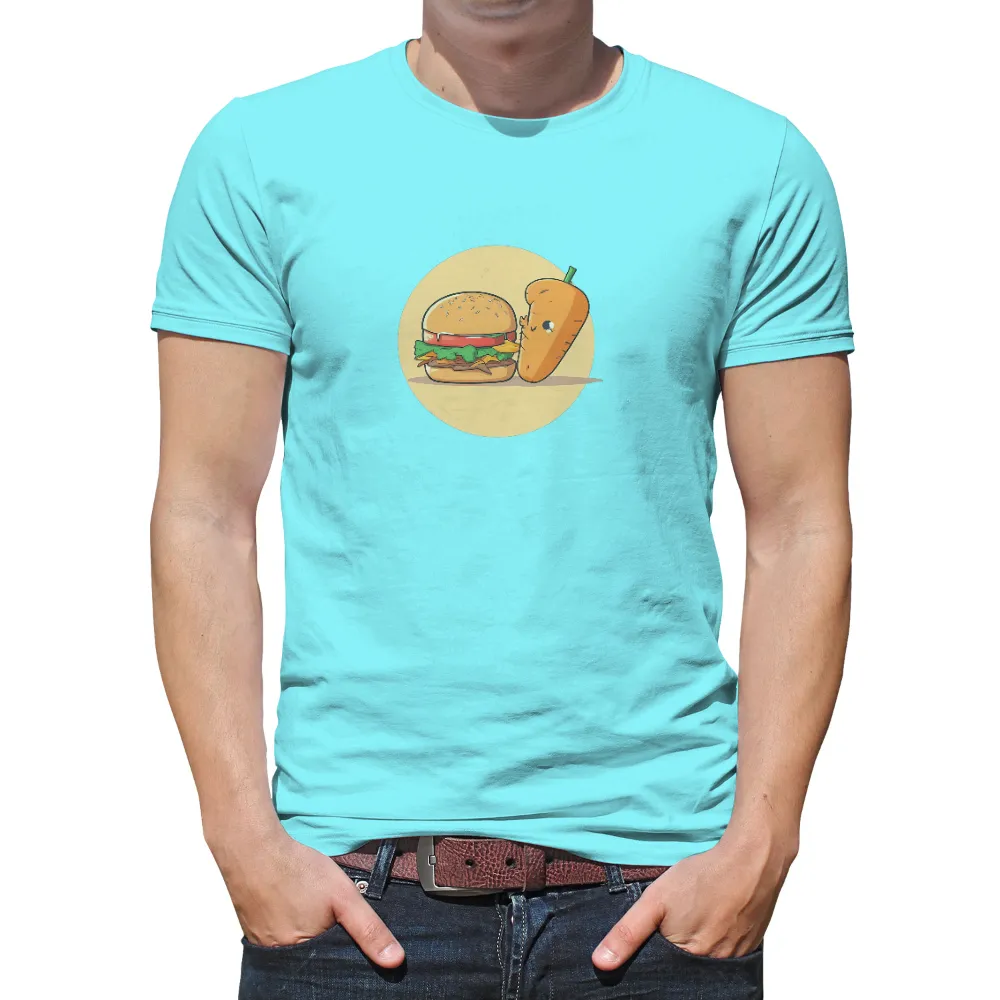 Customized Tee Shirts: Burger and Carrot's Whimsical Friendship|fortnite burger shirt