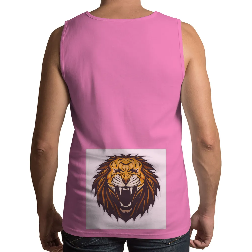 Roaring Lion T-Shirts Design: Power and Intensity|design your own fishing t shirts