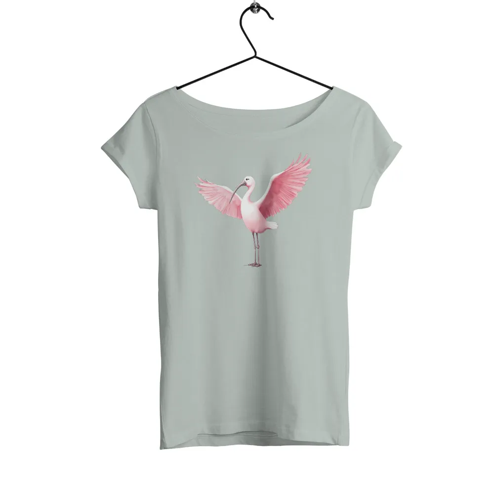 Customized Tee Shirts: Embrace Freedom with the Majestic Pink Ibis|archeo pink graphic tee