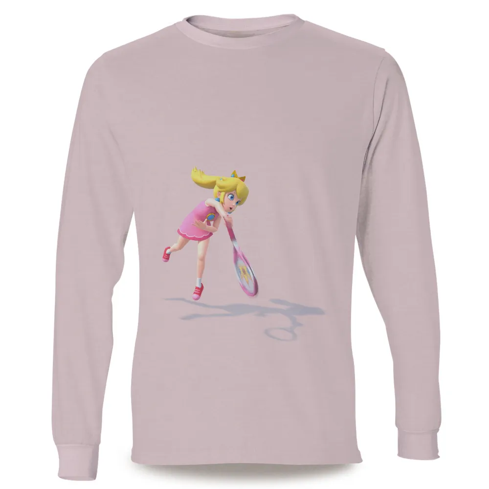 TShirt Printing: Princess Peach Tennis - Sports and Gaming Fusion|john cena t shirt mario