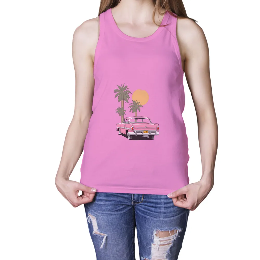 Tee Shirts Printed: Vintage Car Under Palm Trees|enes kanter freedom shirt