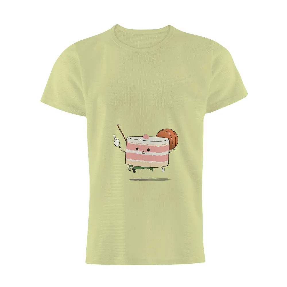 Tee Shirts Printed: Cakey the Basketball Dessert Character|buffalo bills cartoon shirt