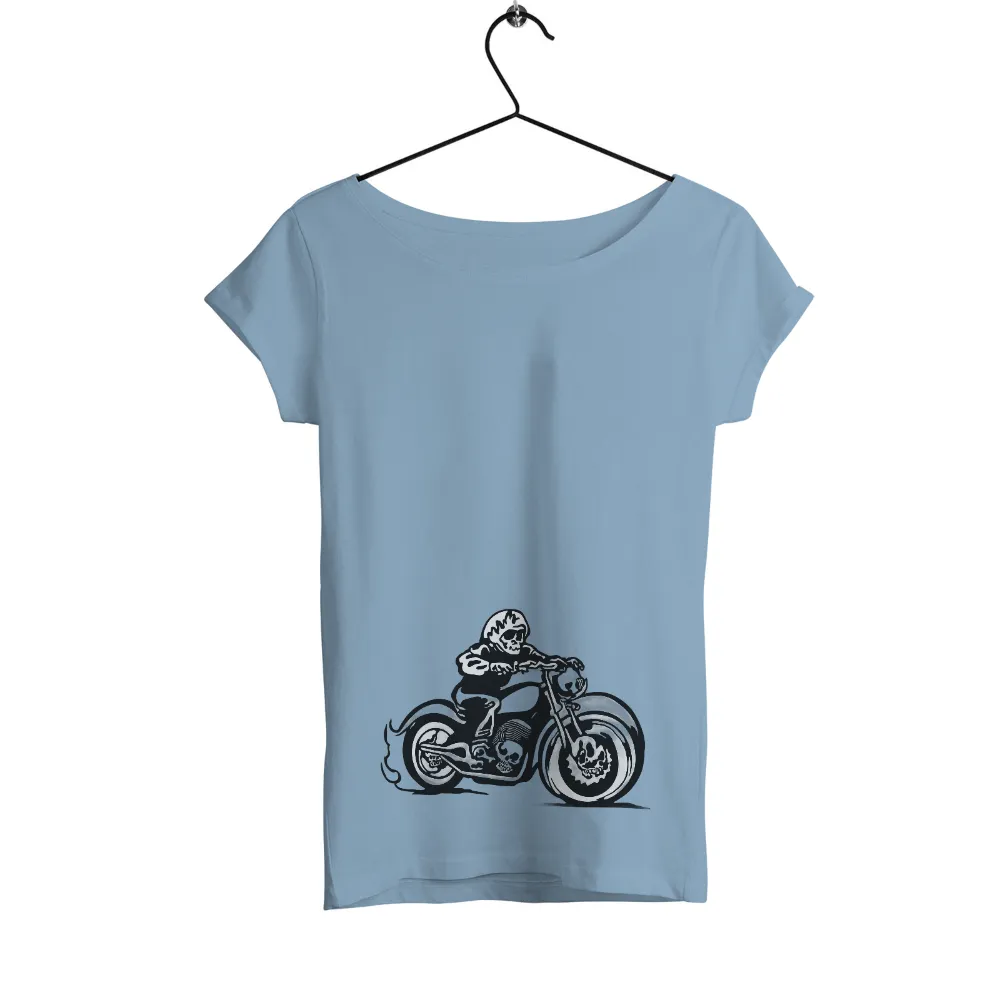 T-Shirts Pattern: Skeletal Biker Riding a Custom Chopper|enes kanter freedom shirt