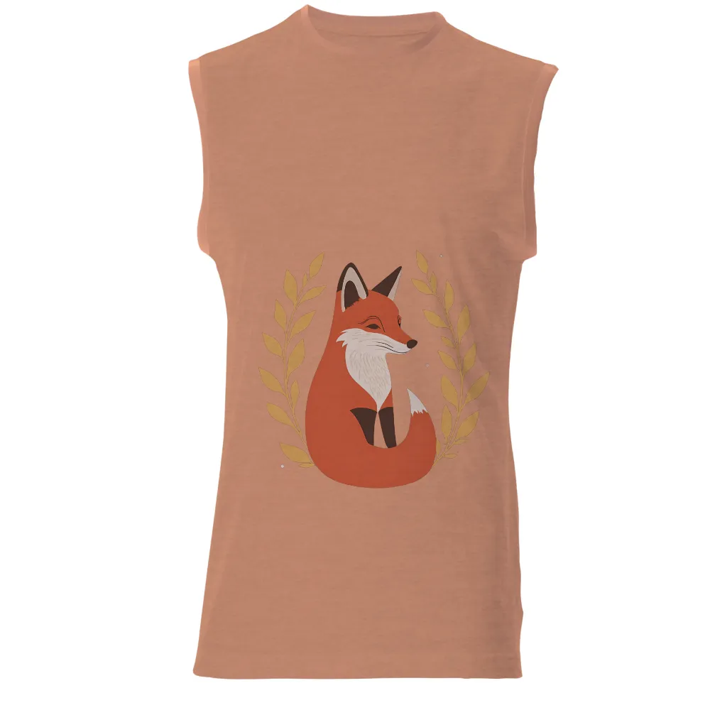 Custom Tee Shirts: Luna the Wise Fox in the Night|t shirt painting on nature