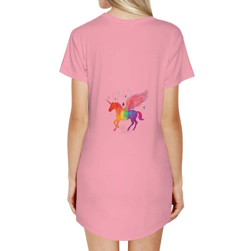 Rainbow Unicorn T-Shirt Printing: A Symbol of Hope and Wonder|white shirt with rainbow heart